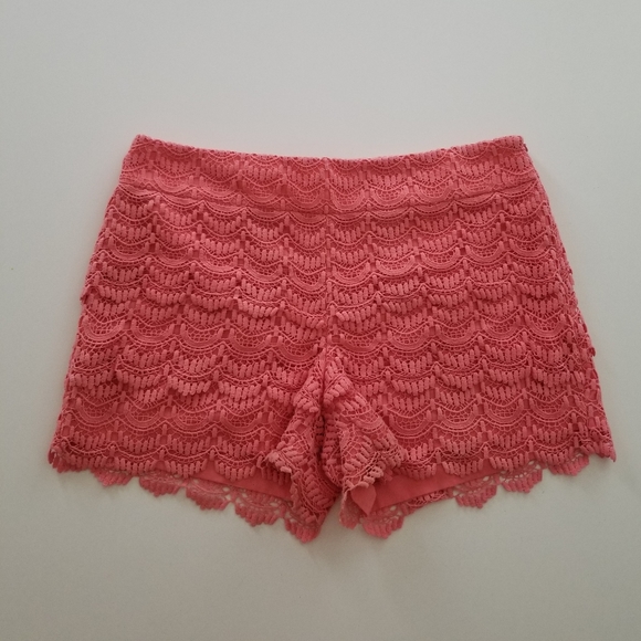 LOFT Pants - Pink Ann Taylor Loft Crochet Shorts